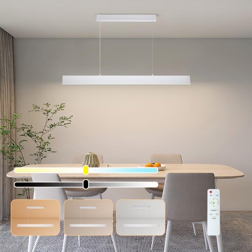 Brilagi - Dimbare LED hanglamp aan een koord SLIMLINE LED/40W/230V 3000-6000K wit + afstandsbediening