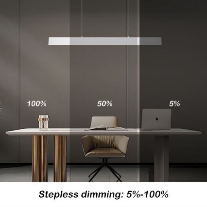Brilagi - Dimbare LED hanglamp aan een koord SLIMLINE LED/40W/230V 3000-6000K wit + afstandsbediening
