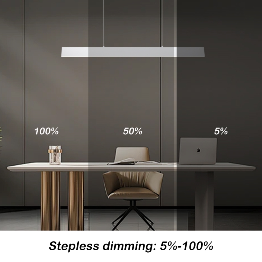 Brilagi - Dimbare LED hanglamp aan een koord SLIMLINE LED/40W/230V 3000-6000K wit + afstandsbediening