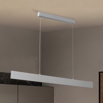 Brilagi - Dimbare LED hanglamp aan een koord SLIMLINE LED/40W/230V 3000-6000K zilver + afstandsbediening