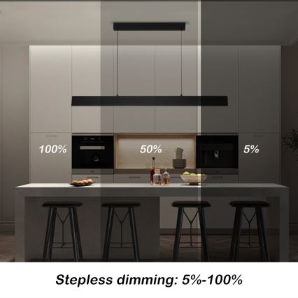 Brilagi - Dimbare LED hanglamp aan een koord SLIMLINE LED/40W/230V 3000-6000K zwart + afstandsbediening