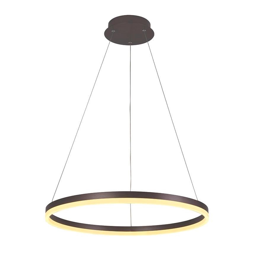 Brilagi - Dimbare LED-hanglamp aan kabel CIRCLE LED/42W/230V 3000-6500K Ø 60 cm bruin + afstandsbediening