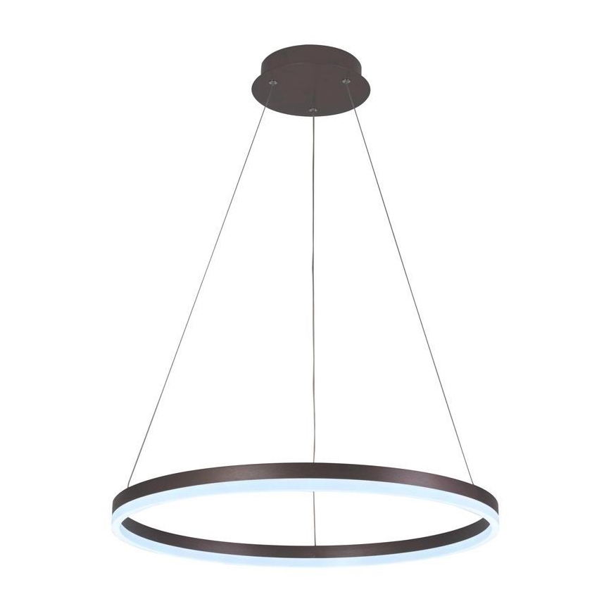 Brilagi - Dimbare LED-hanglamp aan kabel CIRCLE LED/42W/230V 3000-6500K Ø 60 cm bruin + afstandsbediening
