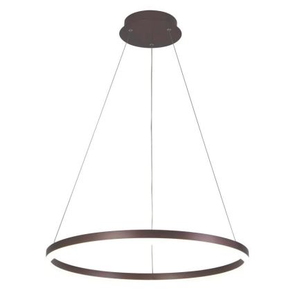 Brilagi - Dimbare LED-hanglamp aan kabel CIRCLE LED/42W/230V 3000-6500K Ø 60 cm bruin + afstandsbediening