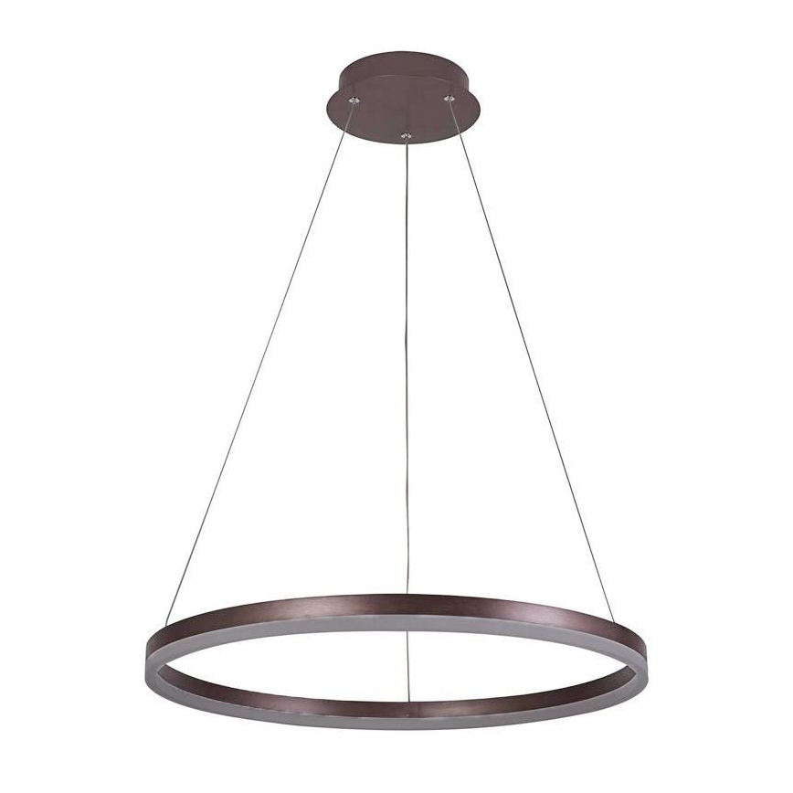 Brilagi - Dimbare LED-hanglamp aan kabel CIRCLE LED/42W/230V 3000-6500K Ø 60 cm bruin + afstandsbediening