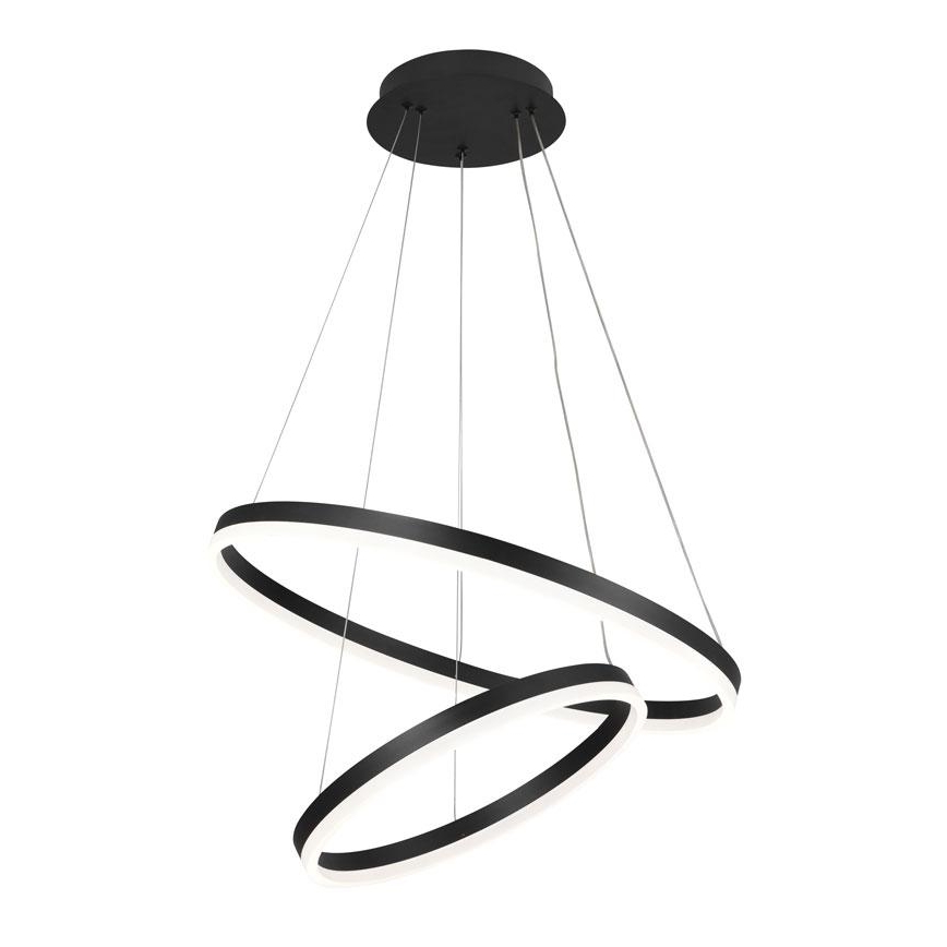 Brilagi - Dimbare LED-hanglamp aan kabel CIRCLE LED/70W/230V 3000-6500K Ø 60 cm zwart + afstandsbediening