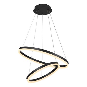 Brilagi - Dimbare LED-hanglamp aan kabel CIRCLE LED/70W/230V 3000-6500K Ø 60 cm zwart + afstandsbediening