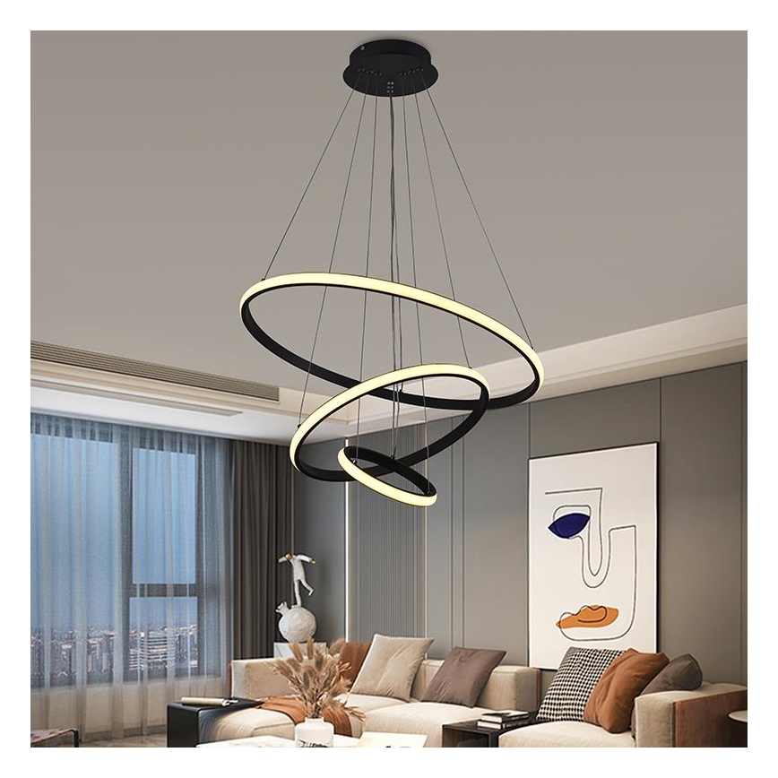 Brilagi - Dimbare LED-hanglamp aan kabel CIRCLE LED/90W/230V 3000-6500K Ø 60 cm + afstandsbediening