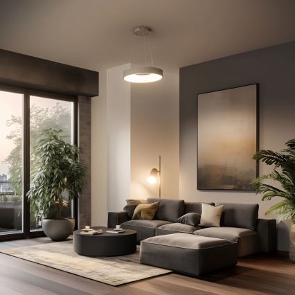 BRILAGI - Dimbare LED-hanglamp aan kabel FALCON II LED/67W/230V 3000-6500K Ø 40 cm beige + afstandsbediening