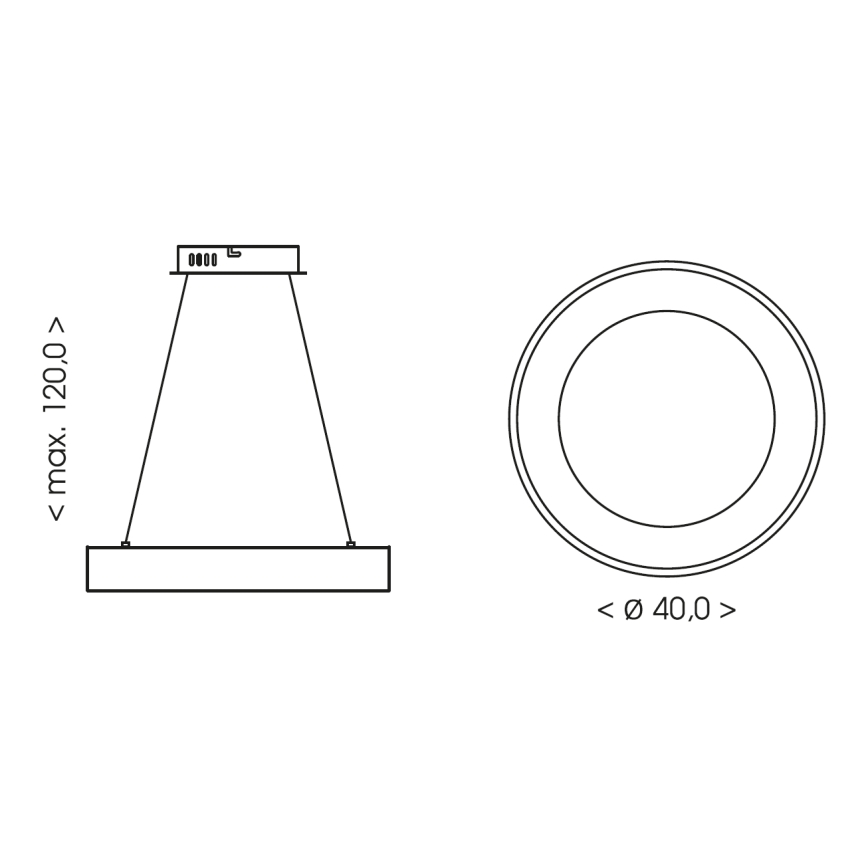 BRILAGI - Dimbare LED-hanglamp aan kabel FALCON II LED/67W/230V 3000-6500K Ø 40 cm beige + afstandsbediening