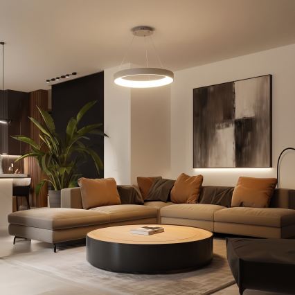 BRILAGI - dimbare LED-hanglamp aan kabel FALCON II LED/99W/230V 3000-6500K Ø 60 cm beige + afstandsbediening