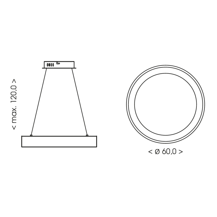 BRILAGI - dimbare LED-hanglamp aan kabel FALCON II LED/99W/230V 3000-6500K Ø 60 cm beige + afstandsbediening