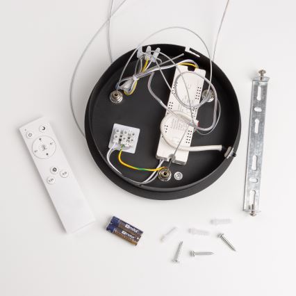 Brilagi - LED dimbare hanglamp met kabel FALCON LED/80W/230V 3000-6500K Ø 60 cm zwart + afstandsbediening