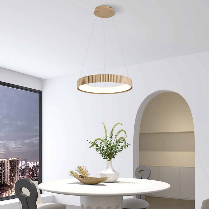 Brilagi - dimbare LED-hanglamp met kabel FALCON MODERN LED/30W/230V 3000-6500K 40 cm beige + afstandsbediening