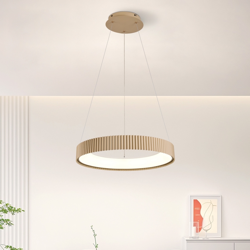 Brilagi - dimbare LED-hanglamp met kabel FALCON MODERN LED/30W/230V 3000-6500K 40 cm beige + afstandsbediening