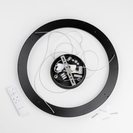 Brilagi - LED dimbare hanglamp aan kabel FALCON SLIM LED/42W/230V 3000-6500K Ø 50 cm zwart + afstandsbediening