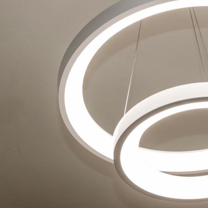 Brilagi - LED dimbare hanglamp aan ophangkabel FALCON SLIM LED/68W/230V 3000-6500K Ø 50 cm wit + afstandsbediening