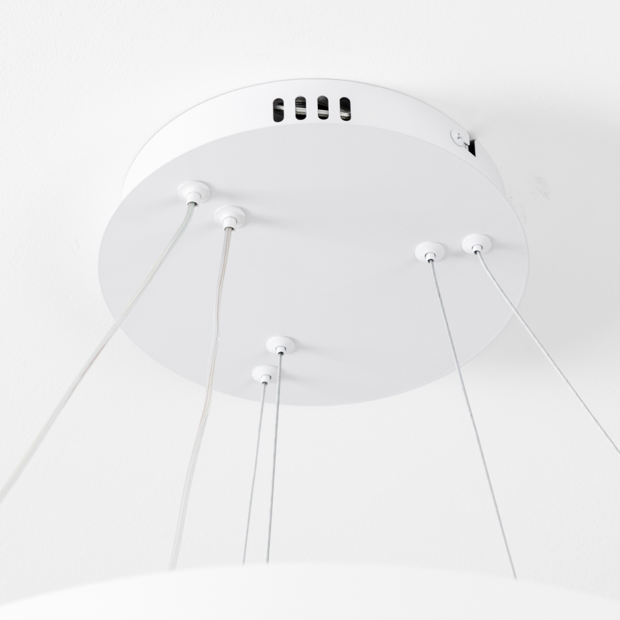 Brilagi - LED dimbare hanglamp aan ophangkabel FALCON SLIM LED/68W/230V 3000-6500K Ø 50 cm wit + afstandsbediening