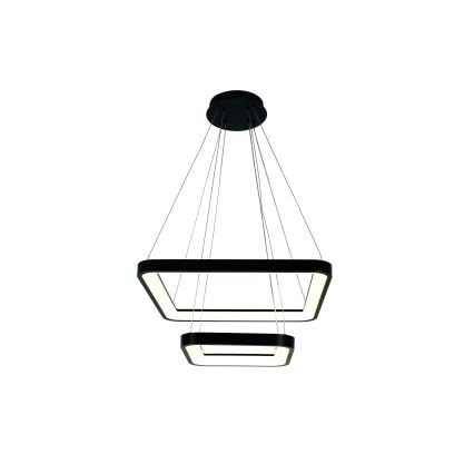 Brilagi - LED dimbare hanglamp met kabel FALCON SLIM LED/78W/230V 3000-6500K 50x50 cm zwart + afstandsbediening