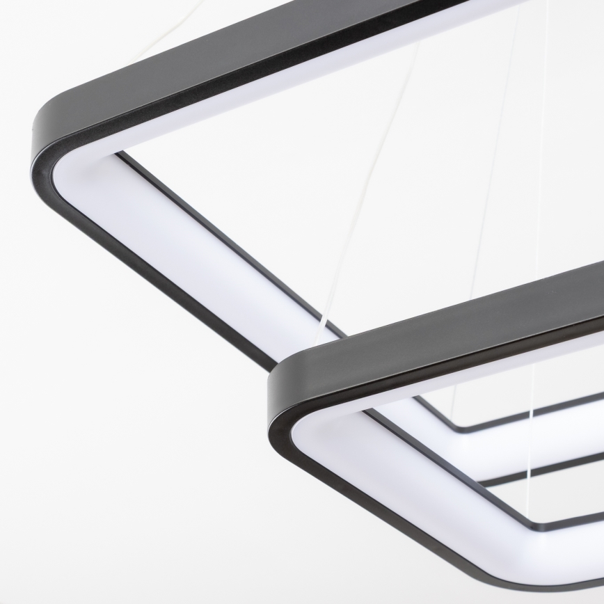 Brilagi - dimbare LED-pendellamp FALCON SLIM met kabel LED/78W/230V 3000-6500K 50x50 cm zwart + afstandsbediening