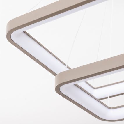 BRILAGI - dimbare LED-hanglamp aan kabel FALCON SLIM LED/78W/230V 3000-6500K 50x50 cm beige + afstandsbediening