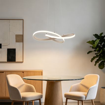 Brilagi - LED dimbare hanglamp aan een kabel INFINITY LED/55W/230V 3000-6000K 50x50 cm beige + afstandsbediening