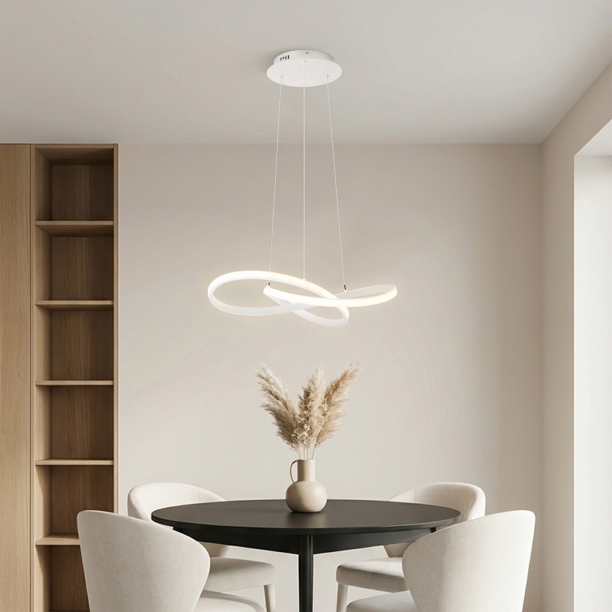 Brilagi - LED dimbare pendellamp aan kabel INFINITY LED/55W/230V 3000-6000K 50x50 cm wit + afstandsbediening