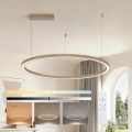 Brilagi - Dimbare LED-hanglamp aan kabel PORTOFINO LED/60W/230V 3000-6000K Ø 80 cm beige + afstandsbediening