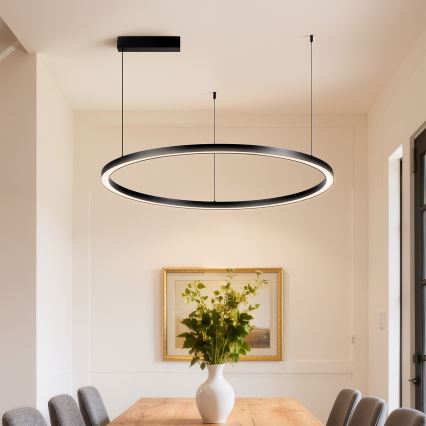 Brilagi - Dimbare LED-kabelhanglamp PORTOFINO LED/60W/230V 3000-6000K Ø 80 cm zwart + afstandsbediening