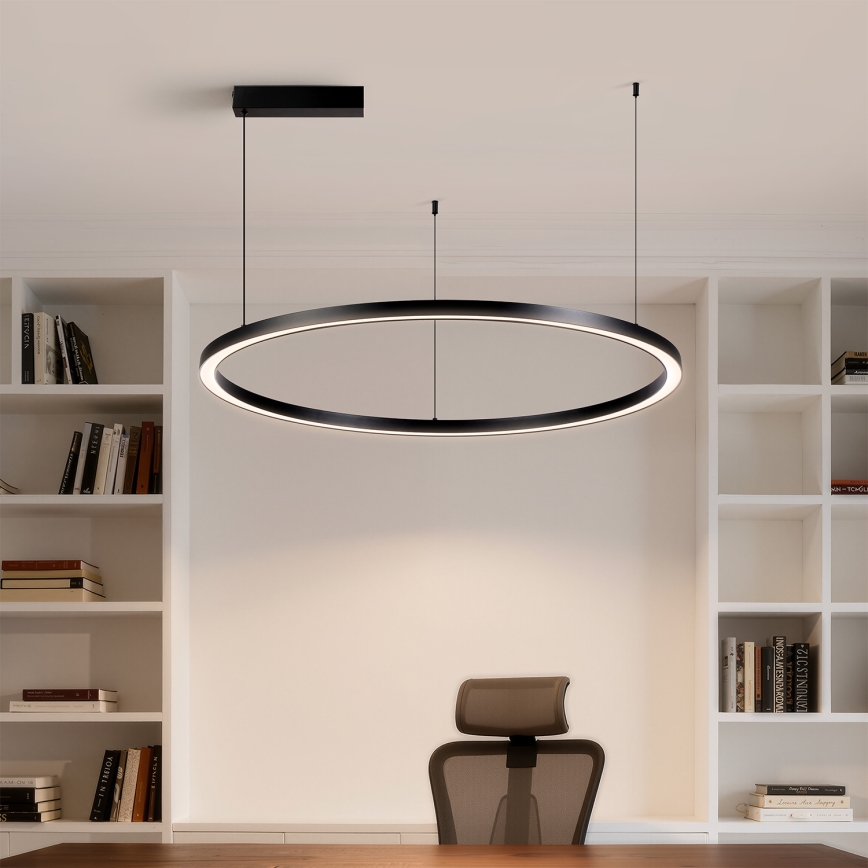 Brilagi - Dimbare LED-kabelhanglamp PORTOFINO LED/60W/230V 3000-6000K Ø 80 cm zwart + afstandsbediening