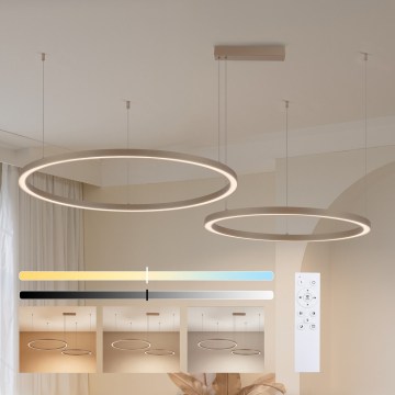 Brilagi - Dimbare LED-hanglamp aan kabel PORTOFINO LED/98W/230V 3000-6000K beige + afstandsbediening