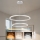Brilagi - dimbare LED-hanglamp aan kabel PORTOFINO LED/98W/230V 3000-6000K Ø 80 cm zilver + afstandsbediening