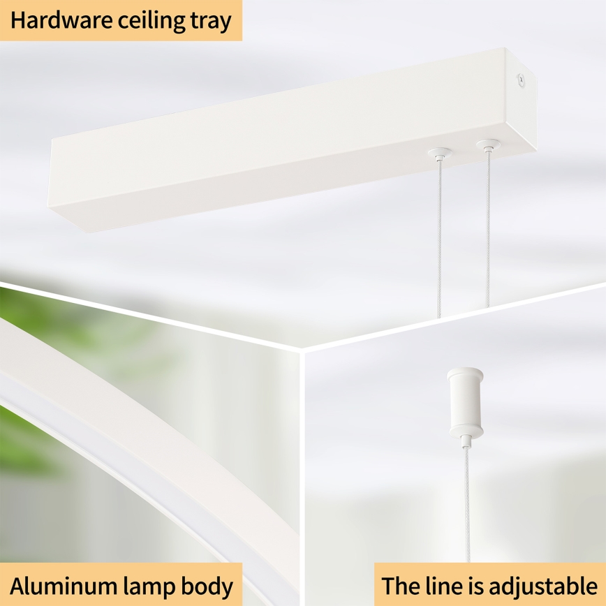 Brilagi - Dimbare LED-hanglamp aan kabel PORTOFINO LED/98W/230V 3000-6000K wit + afstandsbediening