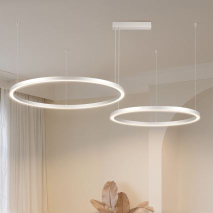 Brilagi - Dimbare LED-hanglamp aan kabel PORTOFINO LED/98W/230V 3000-6000K zilver + afstandsbediening