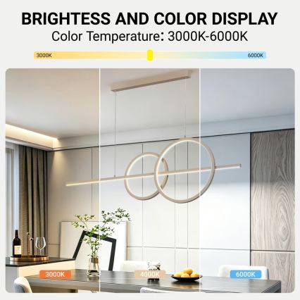BRILAGI - Dimbare LED-hanglamp aan kabel SIGNATURE LED/53W/230V 3000-6000K 120 cm beige + afstandsbediening