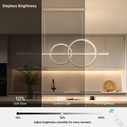 BRILAGI - Dimbare LED-hanglamp aan kabel SIGNATURE LED/53W/230V 3000-6000K 120 cm beige + afstandsbediening