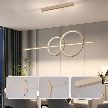 BRILAGI - Dimbare LED-hanglamp aan kabel SIGNATURE LED/53W/230V 3000-6000K 120 cm beige + afstandsbediening