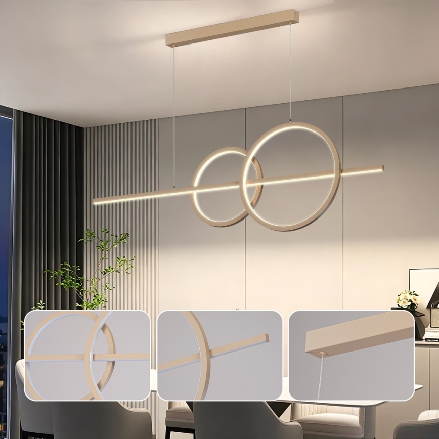 BRILAGI - Dimbare LED-hanglamp aan kabel SIGNATURE LED/53W/230V 3000-6000K 120 cm beige + afstandsbediening