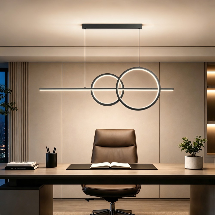 BRILAGI - LED dimbare hanglamp aan kabel SIGNATURE LED/53W/230V 3000-6000K 120 cm zwart + afstandsbediening