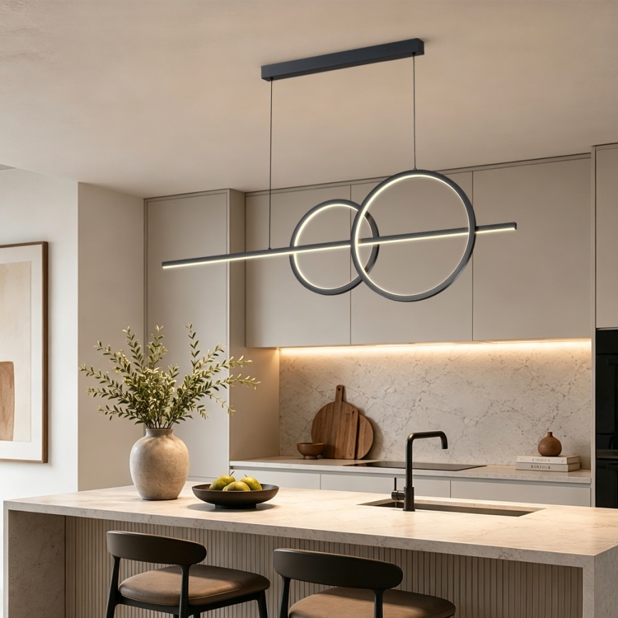 BRILAGI - LED dimbare hanglamp aan kabel SIGNATURE LED/53W/230V 3000-6000K 120 cm zwart + afstandsbediening