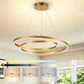 BRILAGI - Dimbare LED-hanglamp aan kabel TWISTER LED/75W/230V 3000–6000K Ø 70 cm goud + afstandsbediening