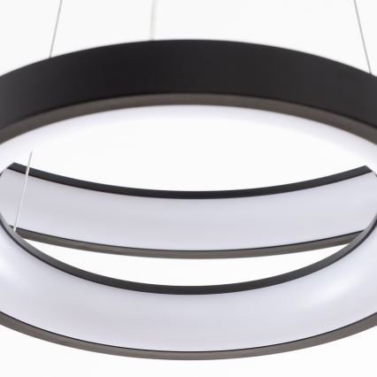 Brilagi - LED dimbare hanglamp aan kabel FALCON SLIM LED/68W/230V 3000-6500K Ø 50 cm zwart + afstandsbediening