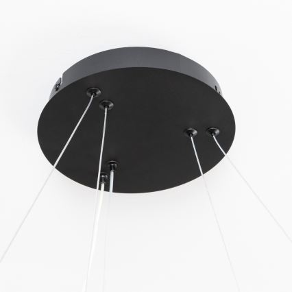 Brilagi - LED dimbare hanglamp aan kabel FALCON SLIM LED/68W/230V 3000-6500K Ø 50 cm zwart + afstandsbediening