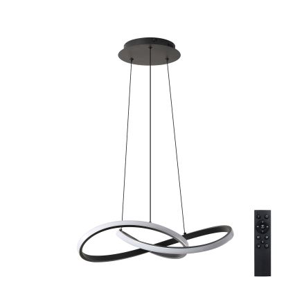Brilagi - INFINITY dimbare LED-hanglamp aan staalkabel LED/55W/230V 3000-6000K 50x50 cm zwart + afstandsbediening