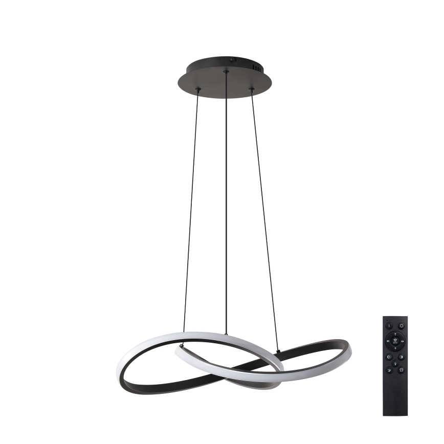 Brilagi - INFINITY dimbare LED-hanglamp aan staalkabel LED/55W/230V 3000-6000K 50x50 cm zwart + afstandsbediening