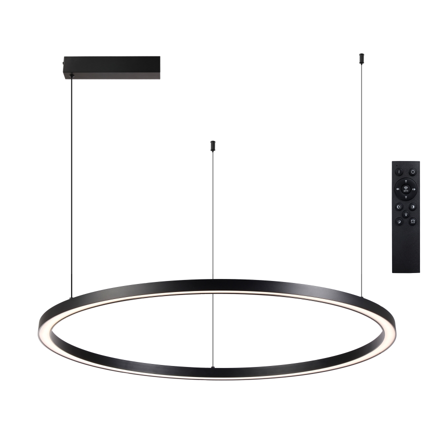 Brilagi - Dimbare LED-hanglamp aan kabel PORTOFINO LED/60W/230V 3000-6000K Ø 80 cm zwart + inclusief afstandsbediening