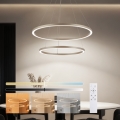 Brilagi - Dimbare LED-hanglamp met kabel PORTOFINO LED/98W/230V 3000-6000K Ø 80 cm beige + afstandsbediening