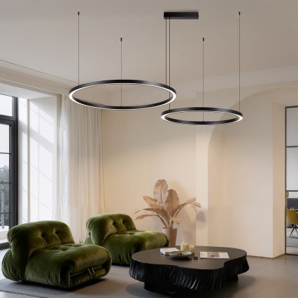 Brilagi - LED-dimbare hanglamp met kabel PORTOFINO LED/98W/230V 3000-6000K zwart + afstandsbediening