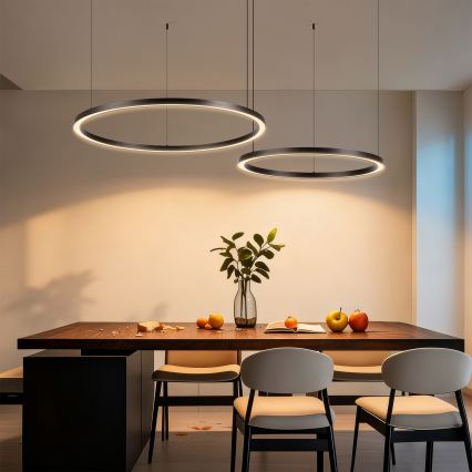 Brilagi - LED-dimbare hanglamp met kabel PORTOFINO LED/98W/230V 3000-6000K zwart + afstandsbediening