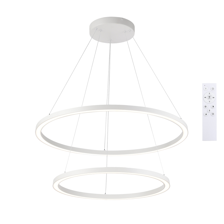 Brilagi - Dimbare LED-hanglamp aan kabel PORTOFINO LED/98W/230V 3000-6000K Ø 80 cm wit + afstandsbediening